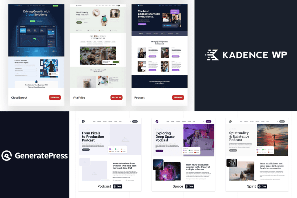 Kadence vs Generatepress